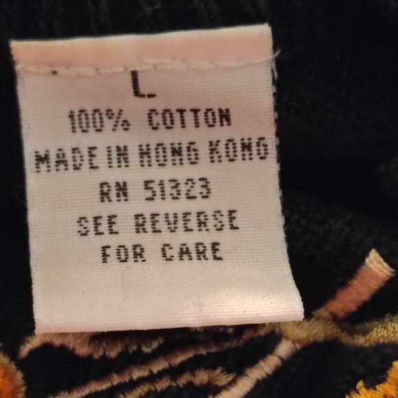 Vintage Knit Cardigan Large 90s Embroidered Floral Boho Cottage Fall Grannycore - Picture 6 of 7